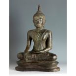 Seated Buddha. Burma, now Myanmar, 17th-18th century.Bronze.Measurements: 68 x 44 x 24 cm.Bronze