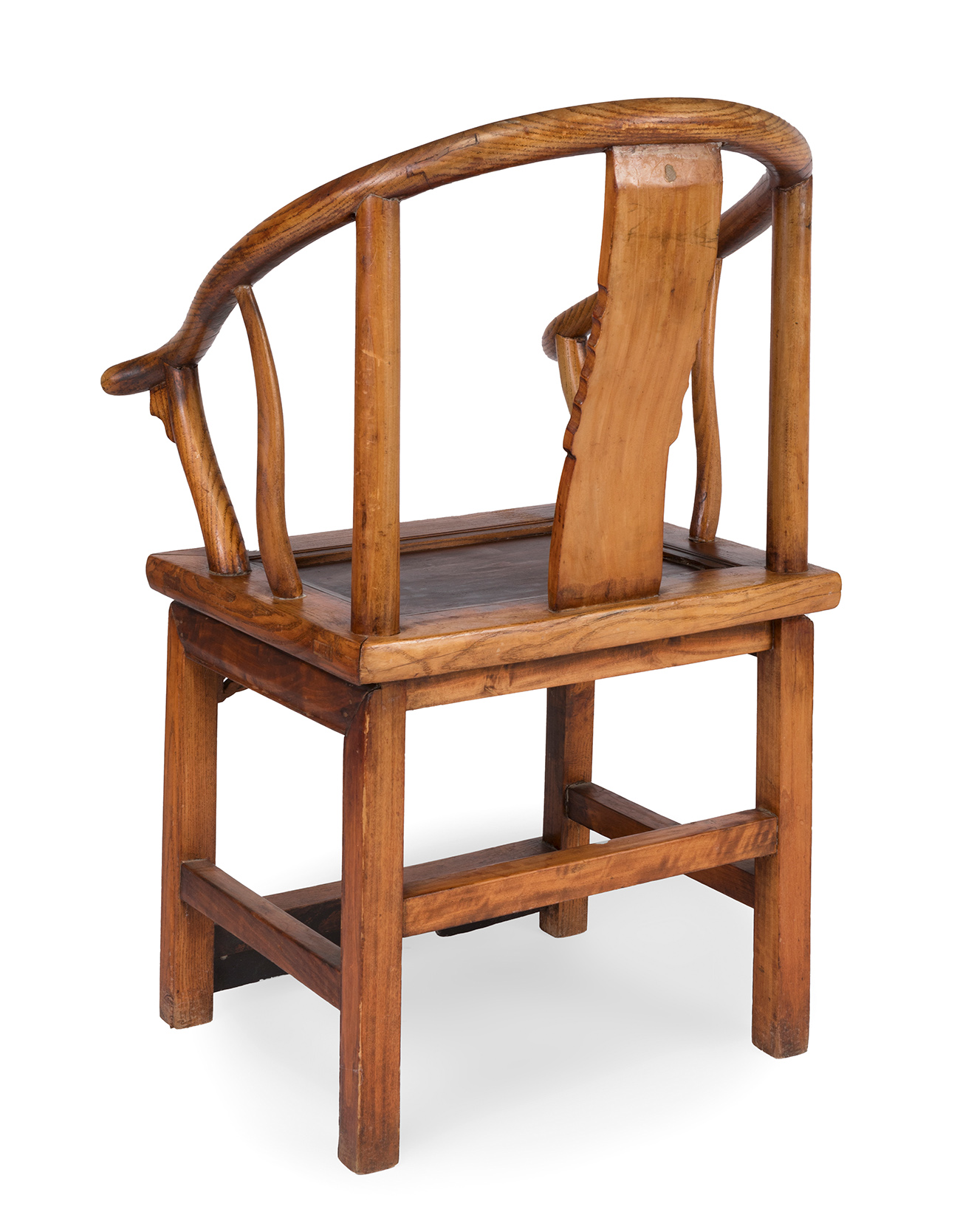 Horseshoe chair. China, 19th century.Jumu (southern elm) wood.With an export stamp on the back of - Image 5 of 7