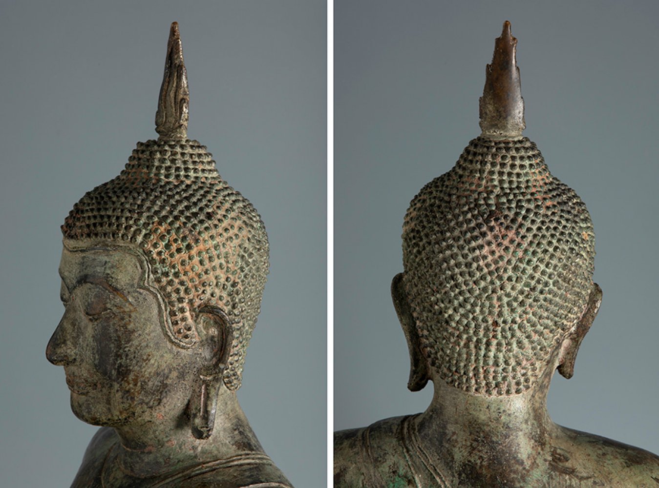 Seated Buddha. Burma, now Myanmar, 17th-18th century.Bronze.Measurements: 68 x 44 x 24 cm.Bronze - Image 4 of 7