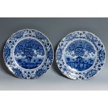 Pair of dishes. China, East India Company, 18th century.Enamelled porcelain.Measurements:Pair of