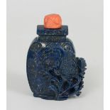 Snuff bottle; China, Qing Dynasty, 20th century.Lapis lazuli.With seal on the base.Measurements: 7.5