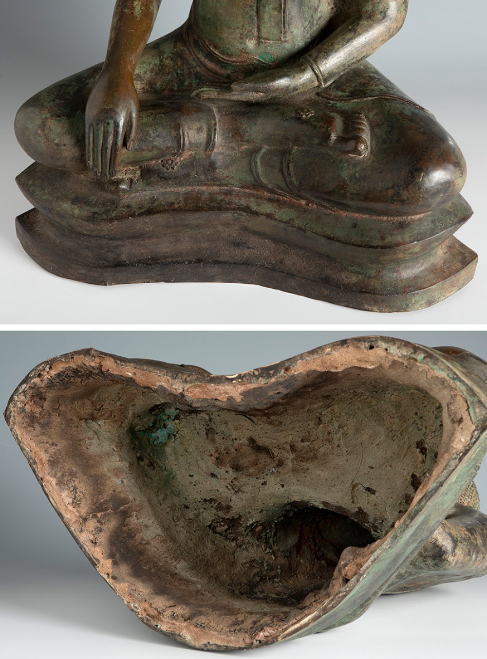 Seated Buddha. Burma, now Myanmar, 17th-18th century.Bronze.Measurements: 68 x 44 x 24 cm.Bronze - Image 2 of 7