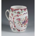 Jug with Rose Family type decoration, Company of the Indies, mid-eighteenth century.Glazed