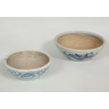 Pair of bowls. China, Qing Dynasty, 1664-1911.Glazed ceramic.Size: 5.5 x 14.5 cm (diameter); 6 x