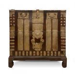 Bandaji furniture. North Korea, Choson period, 19th century.Solid black wood and exquisite metal