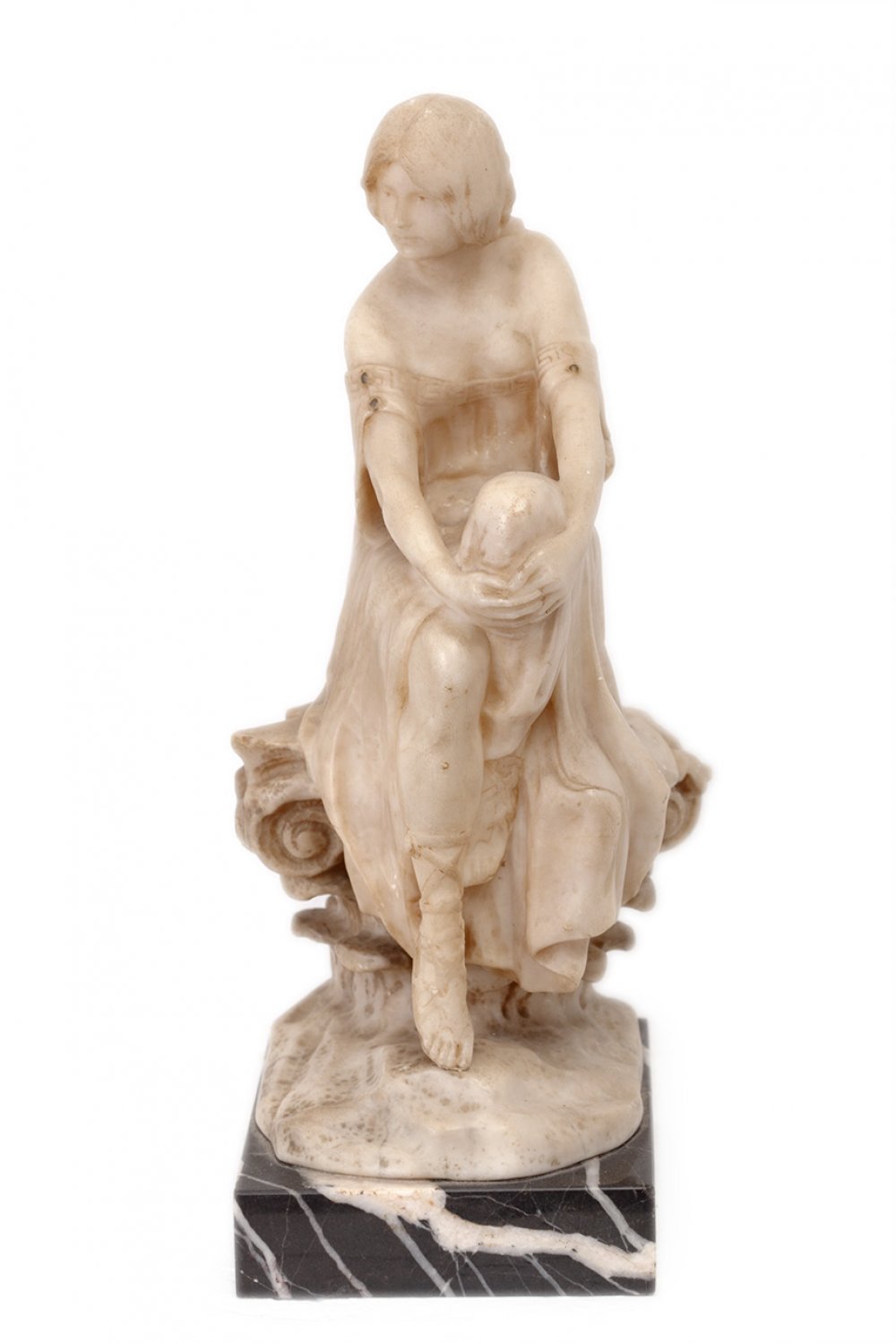 RUDOLF MARCUSE (Berlin, 1878 - London, 1929)."Junge Griechin, (1905).Sculpture in alabaster.Signed - Image 5 of 7
