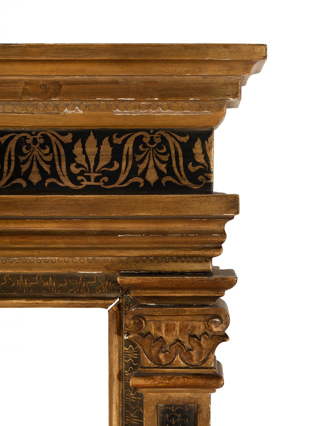 Frame following Renaissance models. Spain, early 20th century.Carved, gilded and stewed wood.With - Image 5 of 7