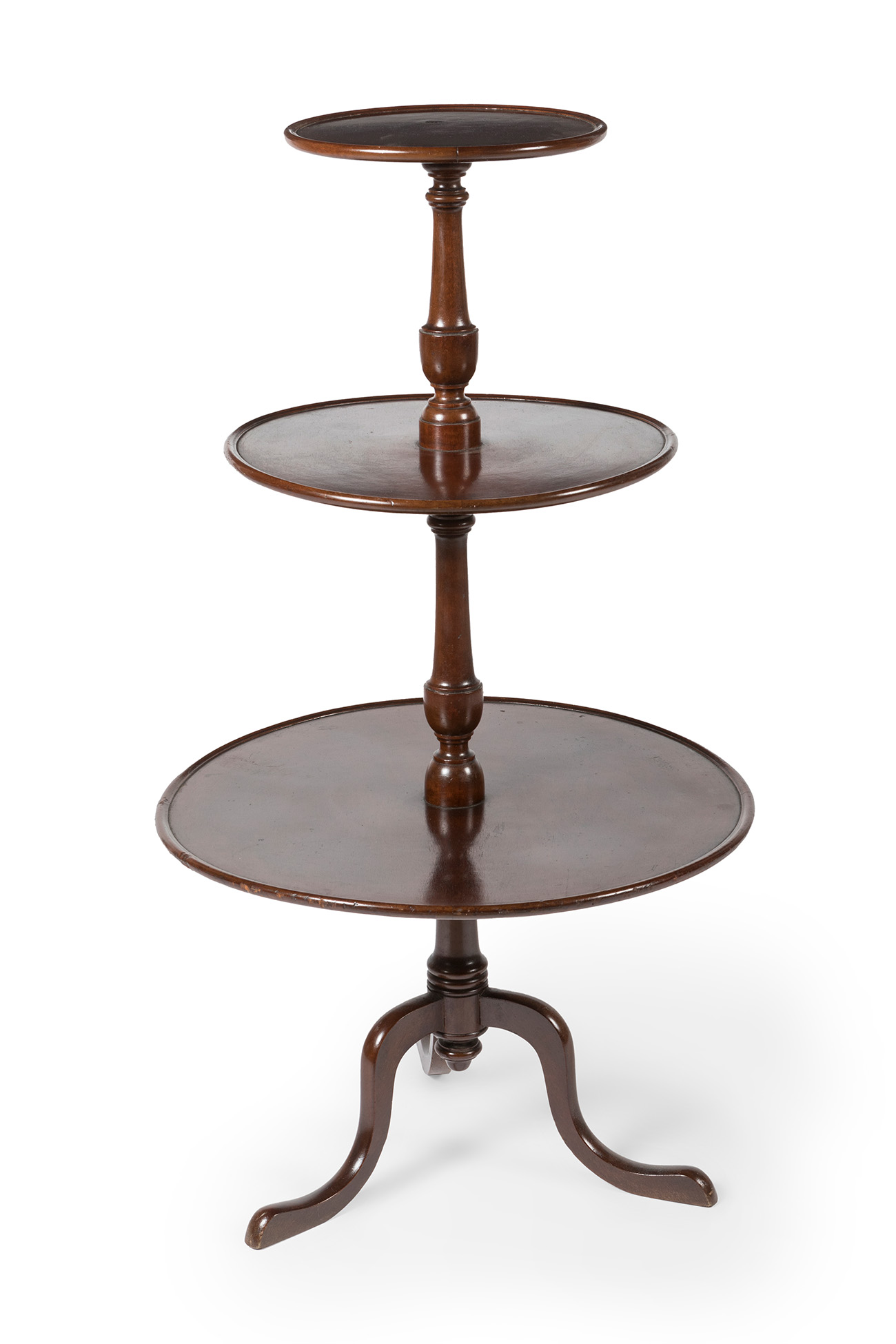 Mute servant on three levels. England, late 19th century.Mahogany wood.Slightly missing at the top.