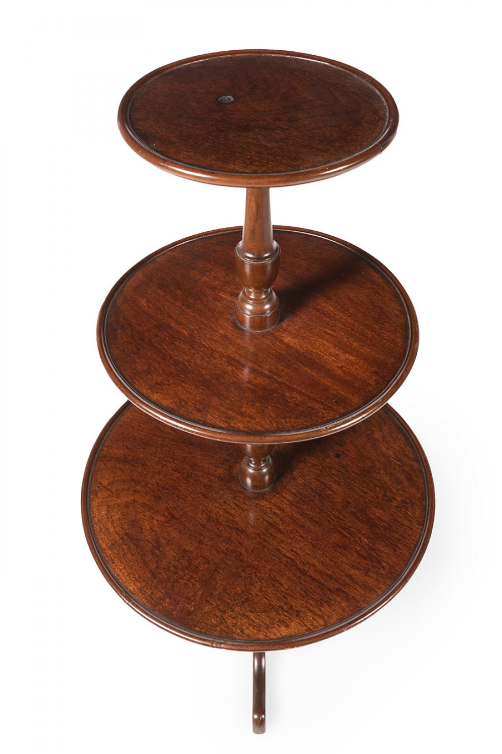 Mute servant on three levels. England, late 19th century.Mahogany wood.Slightly missing at the top. - Image 4 of 5