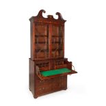 Georgian period desk-bookcase. England, late 18th-early 19th century.Mahogany wood and lemongrass