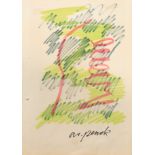 "A. R. PENCK"; RALF WINKLER (Dresden, Germany; 1939- Switzerland, 2017).Untitled.Marker pen on