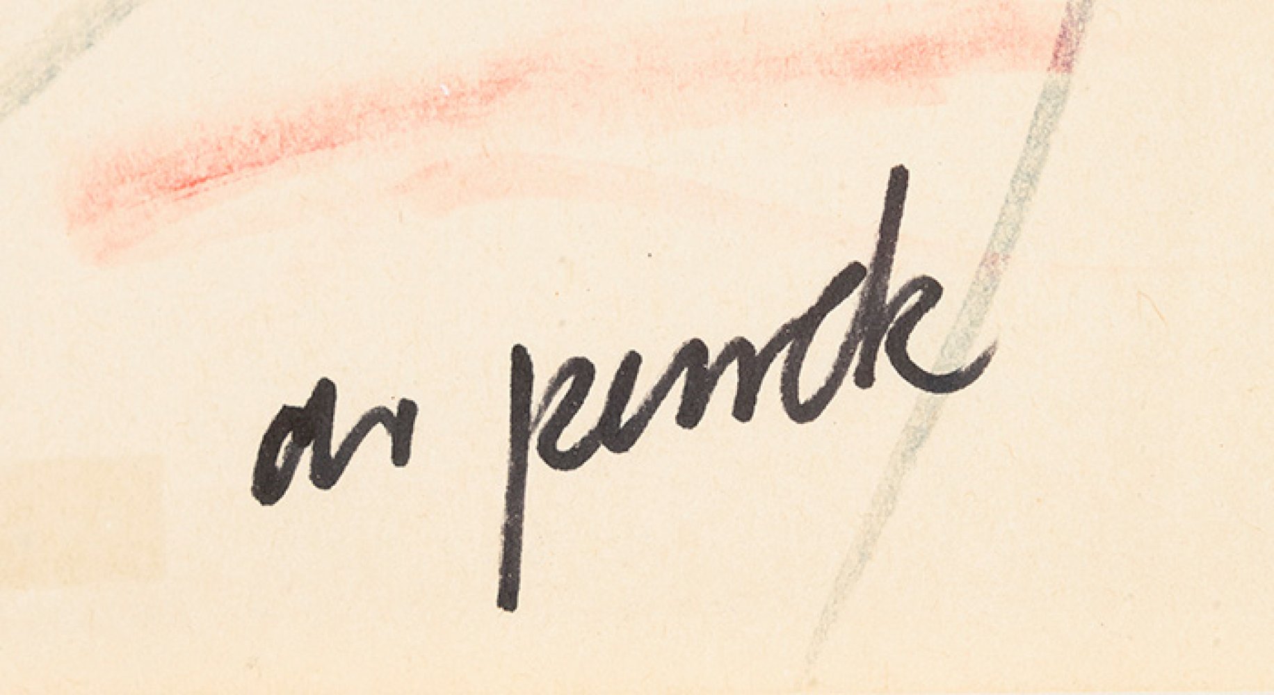 "A. R. PENCK"; RALF WINKLER (Dresden, Germany; 1939- Switzerland, 2017).Untitled.Marker pen on - Image 2 of 3
