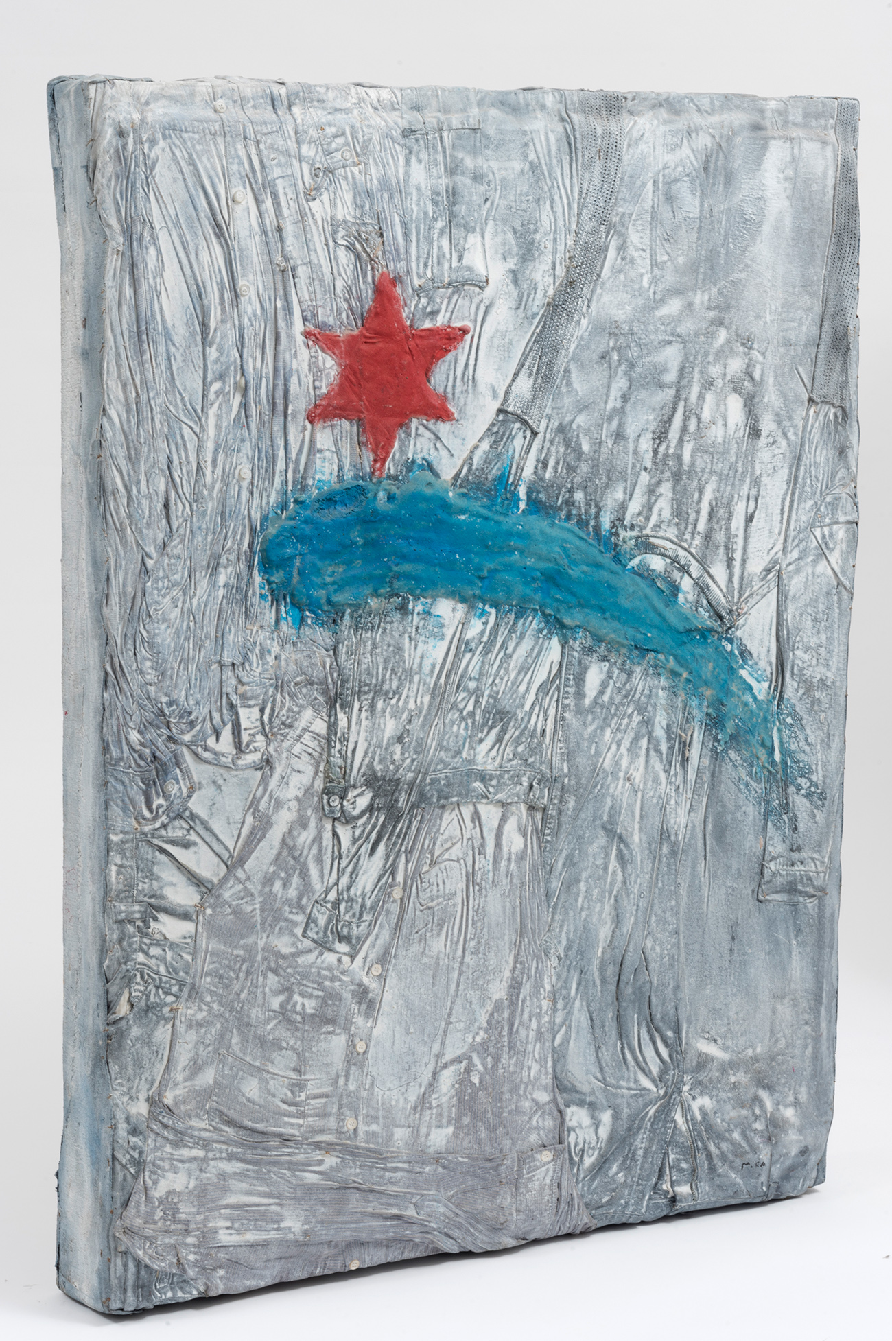 VÍCTOR MIRA (Zaragoza, 1949 - Munich, 2003)."Star and piece of sky", 1990.Mixed media on wood. - Image 5 of 6