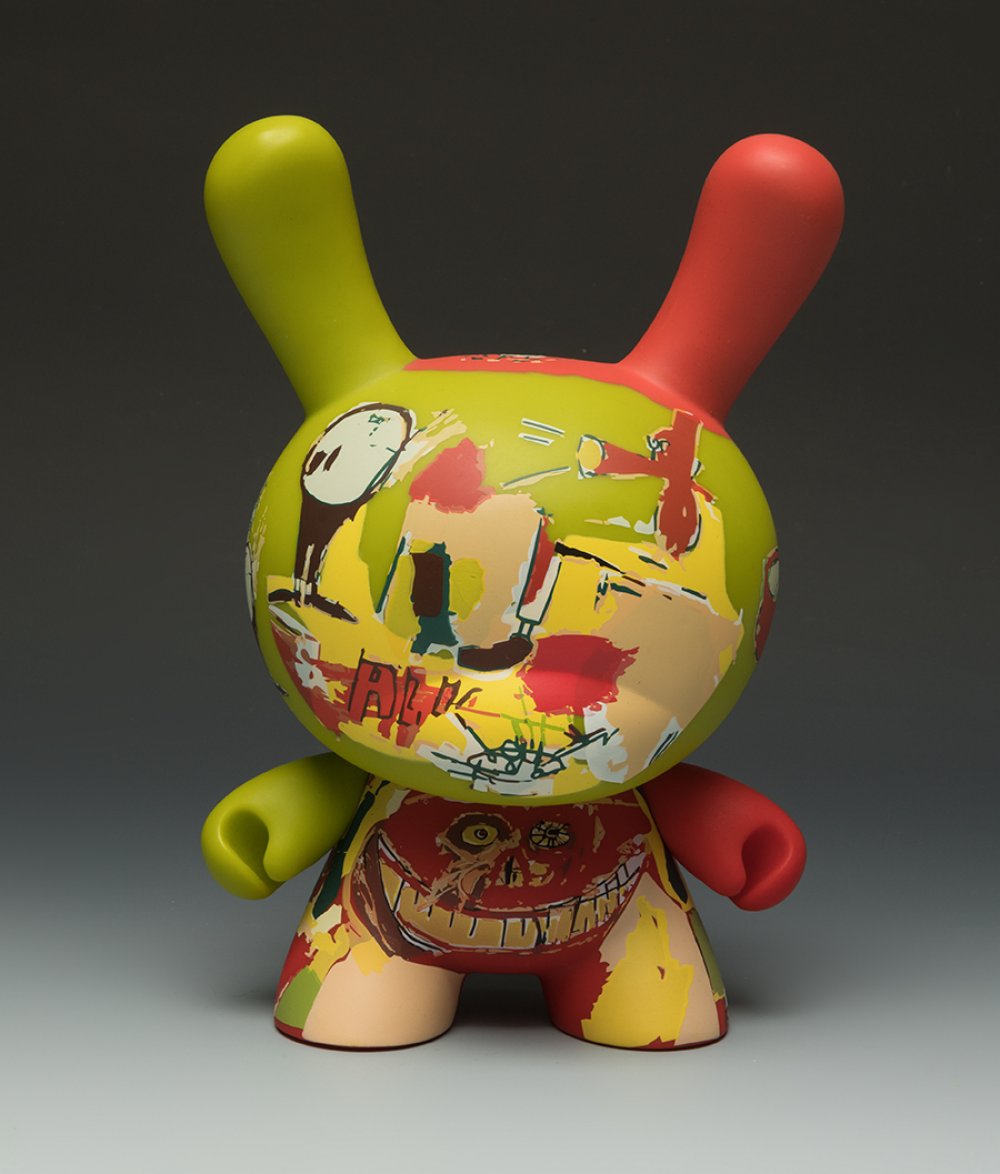 JEAN-MICHEL BASQUIAT (New York, USA, 1960 - 1988) for DUNNY KIDROBOT.Untitled.Vinyl.With stamped