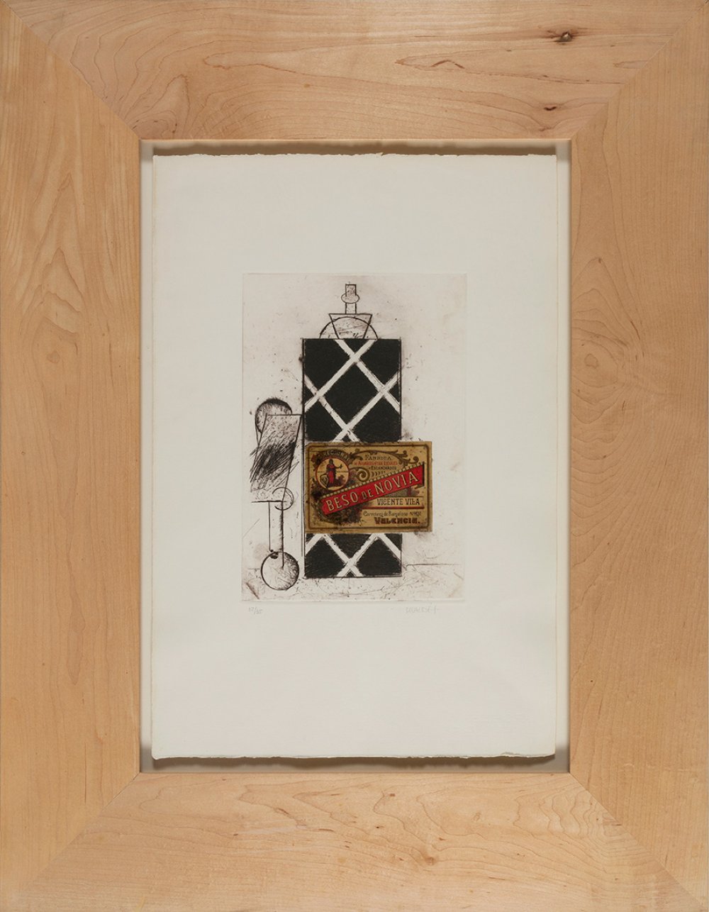 MANOLO VALDÉS (Valencia, 1942).Untitled.Etching and collage, copy 32/35.Signed and justified in - Image 4 of 4