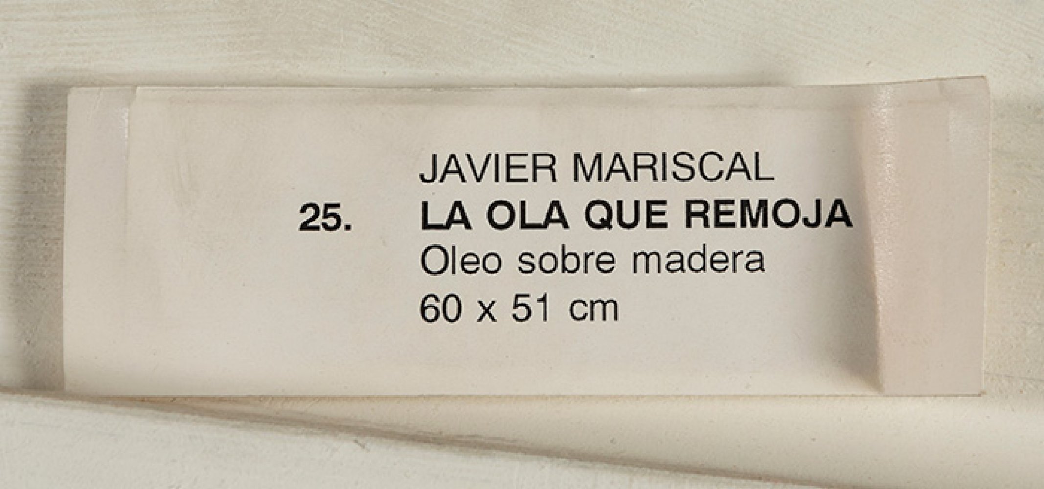 JAVIER MARISCAL (Almazora, Castellón, 1950)"La ola que remoja", 1994.Oil on carved wood.Signed and - Image 2 of 5