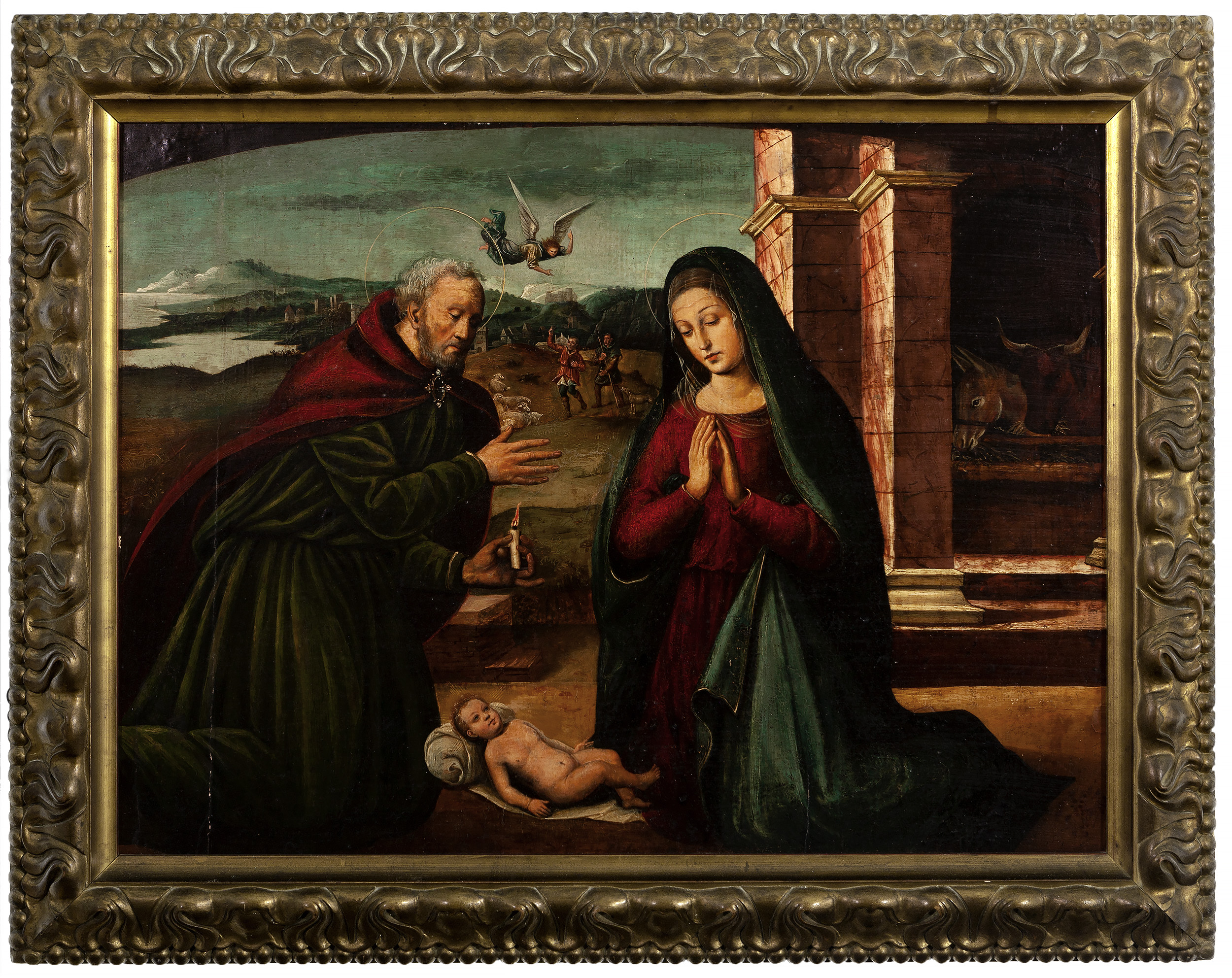 16th century Spanish school."Nativity".Tempera on panel.Good state of conservation with slight - Image 7 of 7