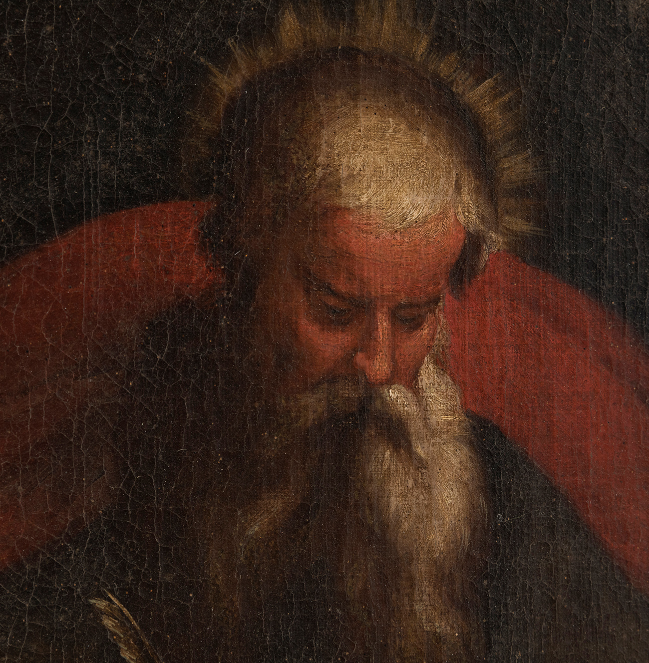 Italian school of the second half of the 17th century."Penitent Saint Jerome".Oil on canvas. Re- - Image 3 of 3