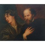 Neapolitan school of the late 18th century."Portrait of Van Dyck and Rubens.Oil on canvas.