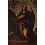 URBANO FOS (Tarragona, 1615 - Valencia, 1658)."Saint Roque".Oil on canvas.Size: 96 x 65 cm; 130 x 98