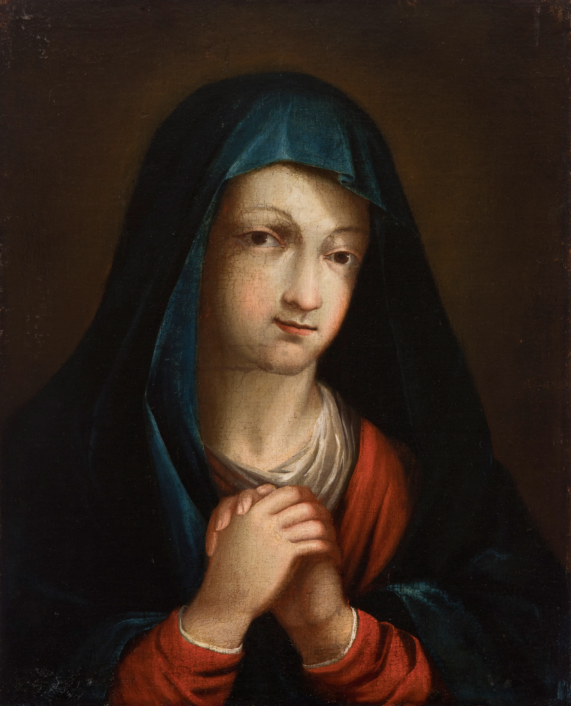 Spanish school of the first half of the 18th century."Virgin.Oil on canvas. Re-drawn.It presents