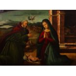 16th century Spanish school."Nativity".Tempera on panel.Good state of conservation with slight