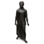 Italian school; late 18th century."Diana".Bronze.Measurements: 108 x 39 x 43 cm.Italian sculpture