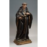 Granada school of ca. 1700."Saint".Carved and polychrome wood.It presents faults and restorations.