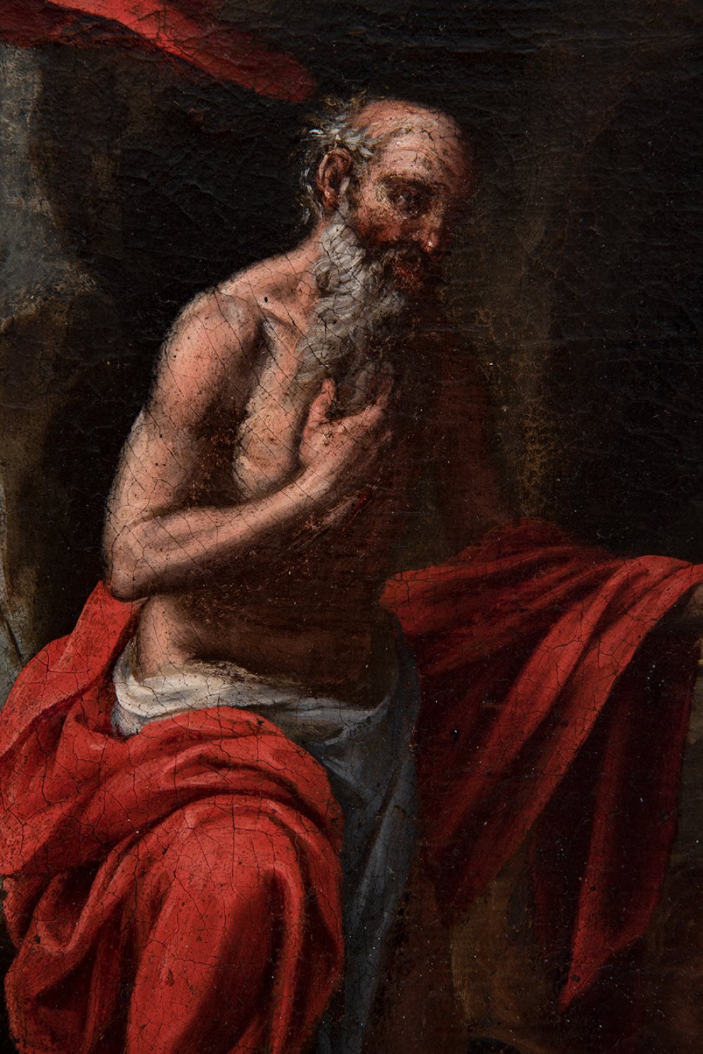Spanish school; second half of the 17th century."Penitent Saint Jerome".Oil on canvas.It presents - Image 5 of 6