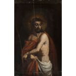 17th century Spanish school."Ecce homo".Oil on panel.It presents restorations.Measurements: 39,5 x