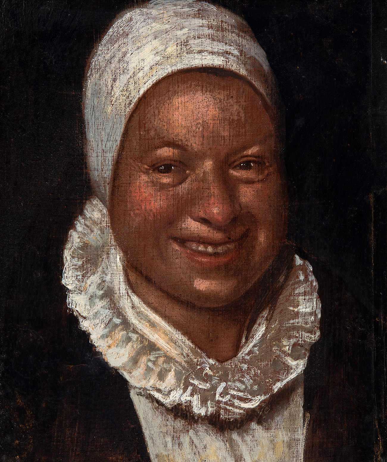 Modelled on ADRIAEN BROUWER (Belgium, 1605 - 1638), late 19th century."Woman.Oil on canvas.Size:
