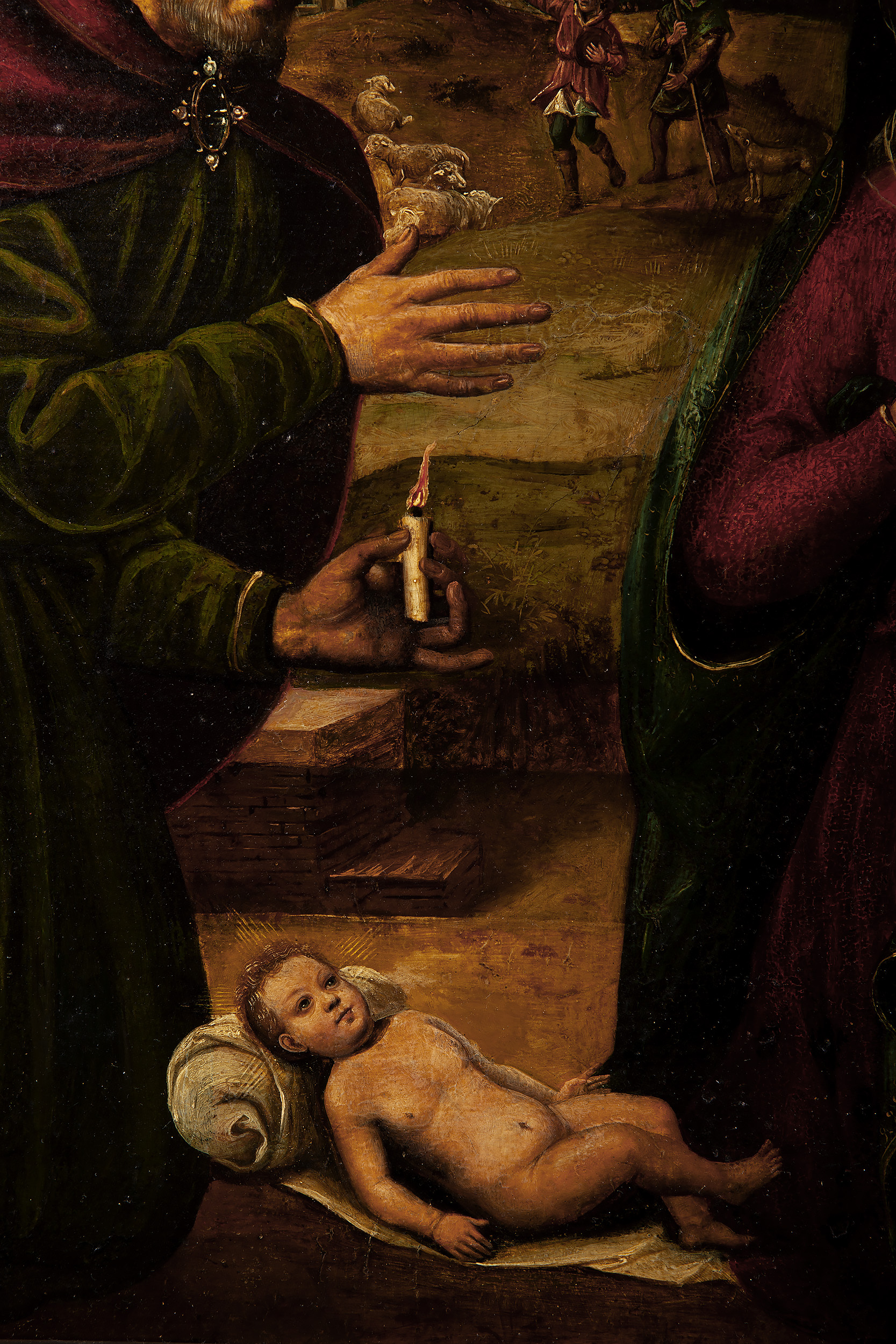 16th century Spanish school."Nativity".Tempera on panel.Good state of conservation with slight - Image 6 of 7