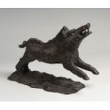 Attributed to GUILLAUME BERTHELOT (Paris, 1580-1648)."Boar".Bronze.It possesses report of Doña