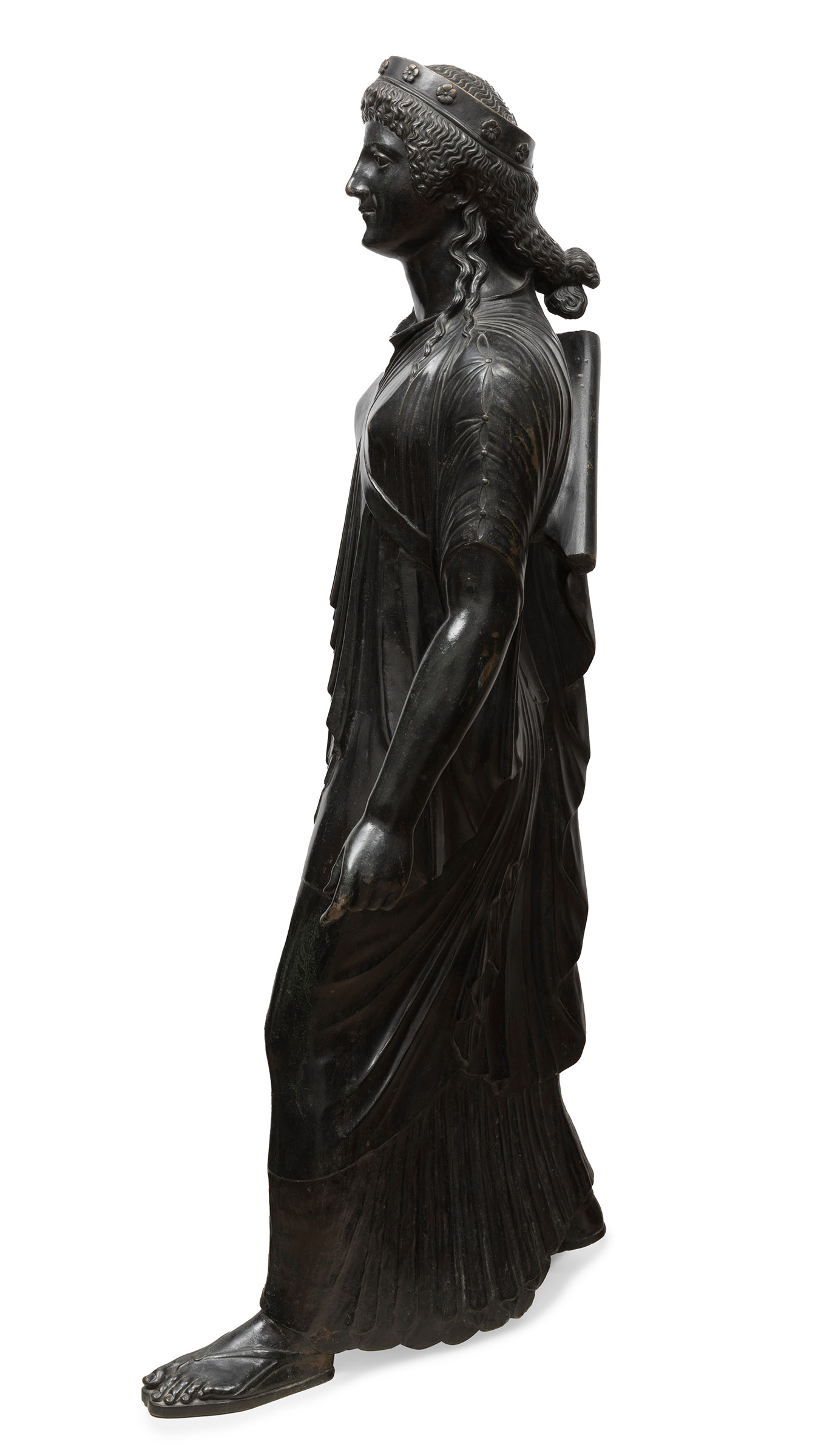 Italian school; late 18th century."Diana".Bronze.Measurements: 108 x 39 x 43 cm.Italian sculpture - Image 5 of 7