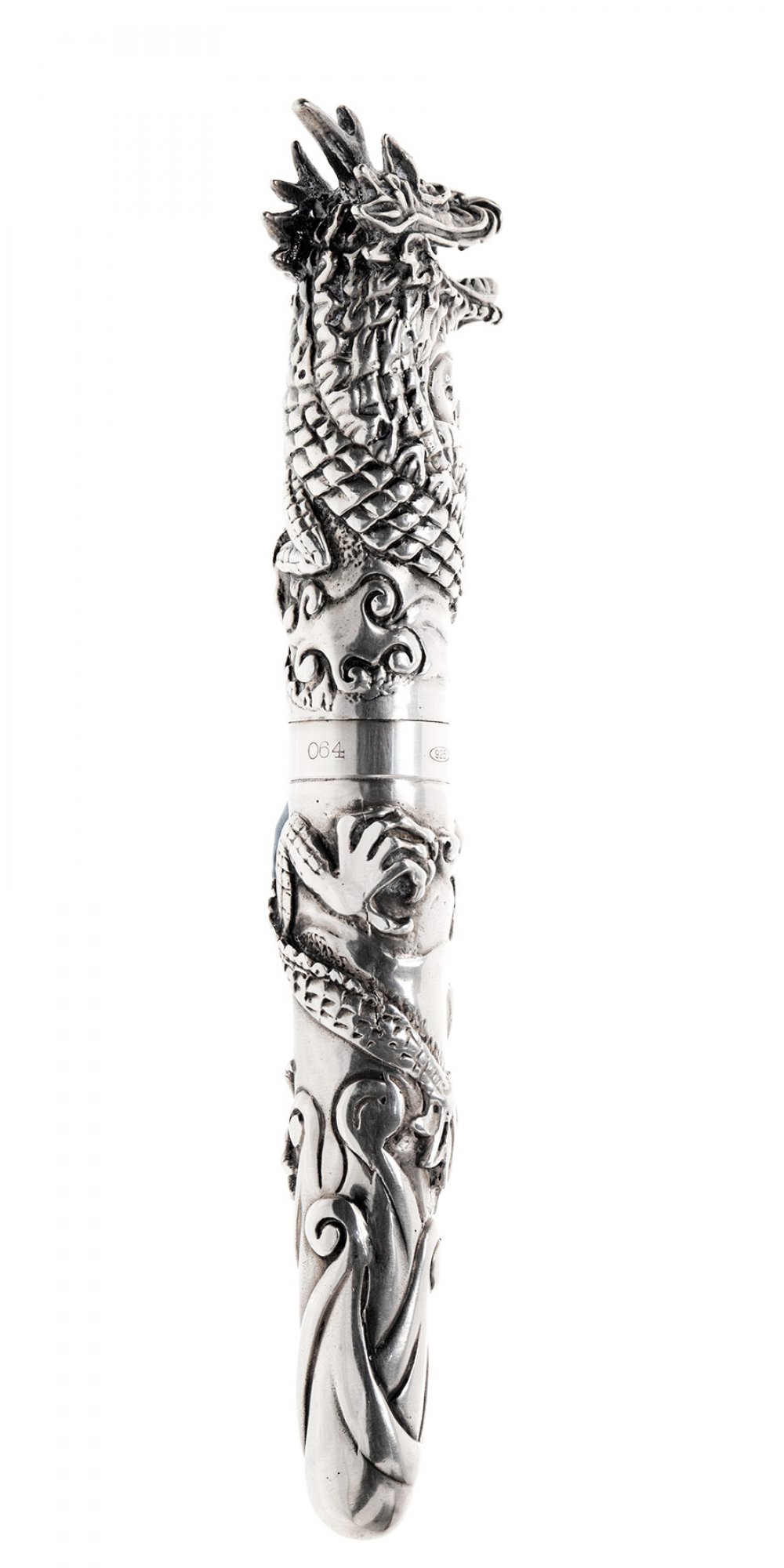 LABAN FOUNTAIN PEN.Barrel and cap in 925 sterling silver.Limited edition 64/800.Silver-plated nib, - Image 4 of 5