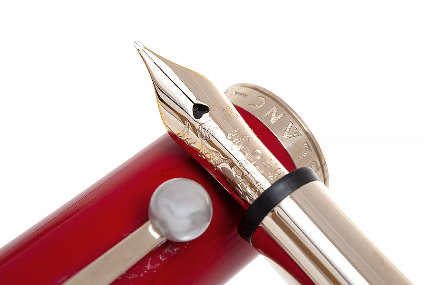 MONTBLANC FOUNTAIN PEN "MUSES: MARILYN MONROE".Barrel made of red resin and yellow gold.Limited - Image 3 of 4