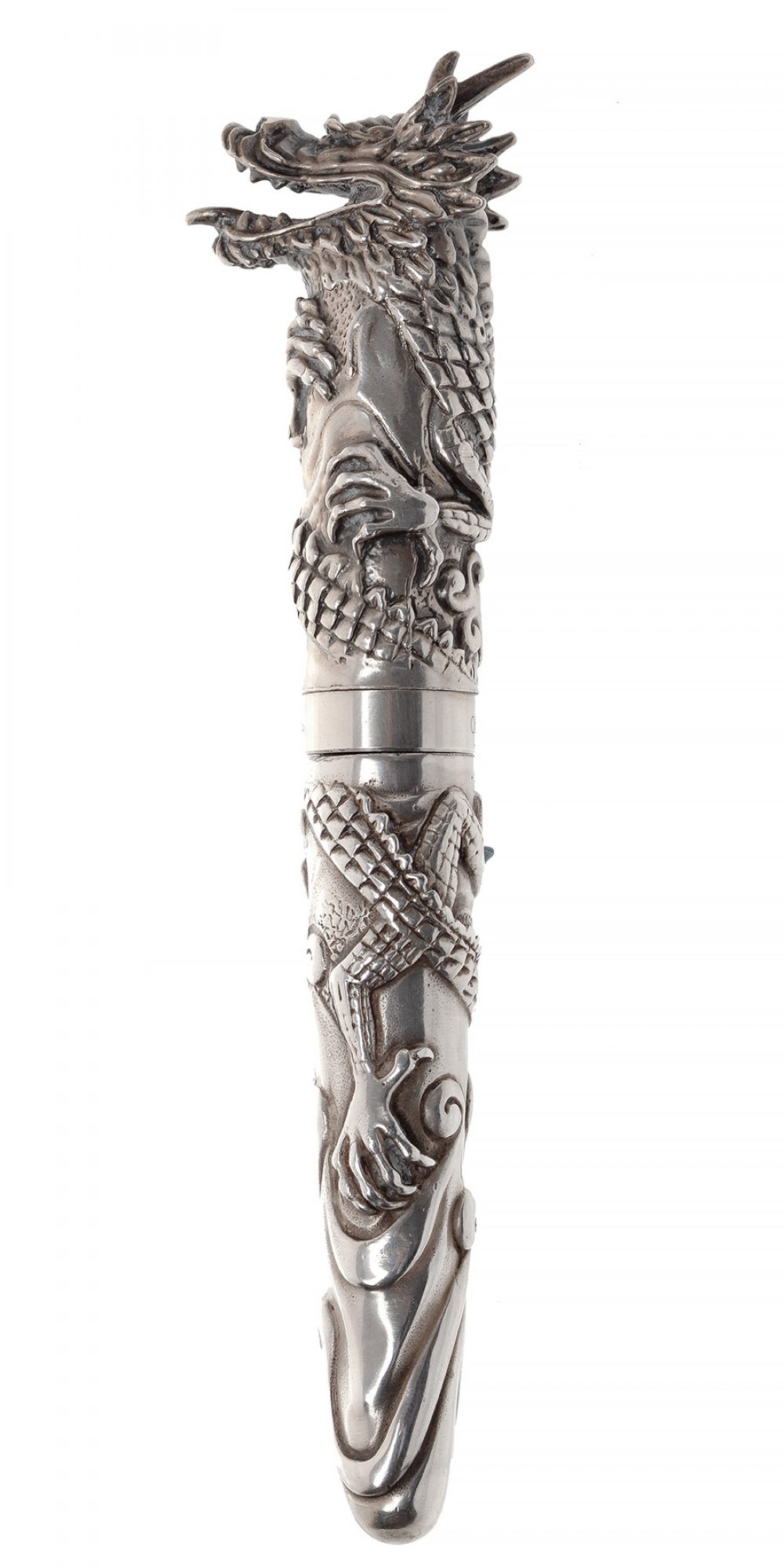 LABAN FOUNTAIN PEN.Barrel and cap in 925 sterling silver.Limited edition 64/800.Silver-plated nib, - Image 3 of 5