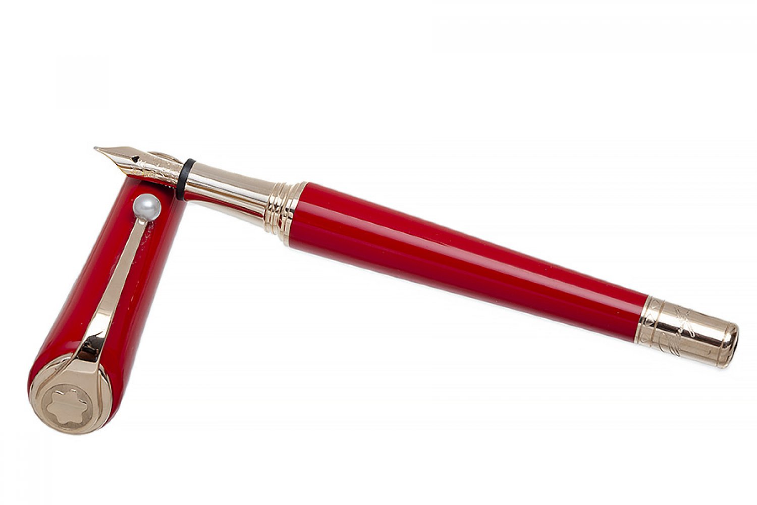 MONTBLANC FOUNTAIN PEN "MUSES: MARILYN MONROE".Barrel made of red resin and yellow gold.Limited - Image 4 of 4