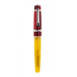 JEAN PIERRE LEPINE "HONG KONG" FOUNTAIN PEN. LIMITED EDITION.Barrel in yellow resin and cap in