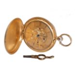 Pocket watch saboneta J.R. LOSADA. London, n.14024.In silver plated in 18kts gold. Circular circular