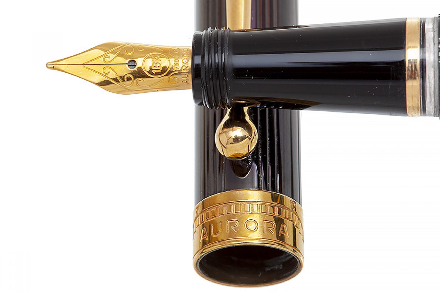 AURORA "PALLADIO" FOUNTAIN PEN.Black resin barrel and rose gold details.Limited edition. Exemplary - Image 3 of 3