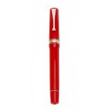 OMAS "FERRARI 348 CHALLENGE" FOUNTAIN PEN.Resin and rhodium plated barrel.Nib in 18 Kts gold. F