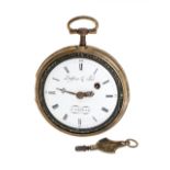 Catalino pocket watch for men. Switzerland, ca. 1795.Manufactured by Dufour & Fol (A Geneve).With