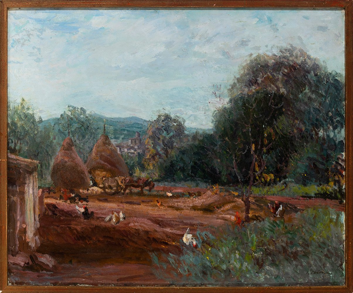 JOAN COLOM I AGUSTÍ (Arenys de Mar, Barcelona, 1879 - 1964)."Landscape".Oil on canvas.Signed in - Image 4 of 4