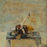 GUILLERMO ROUX (Buenos Aires, 1929-2021) ."The cart".Oil on canvas.Signed in the lower right