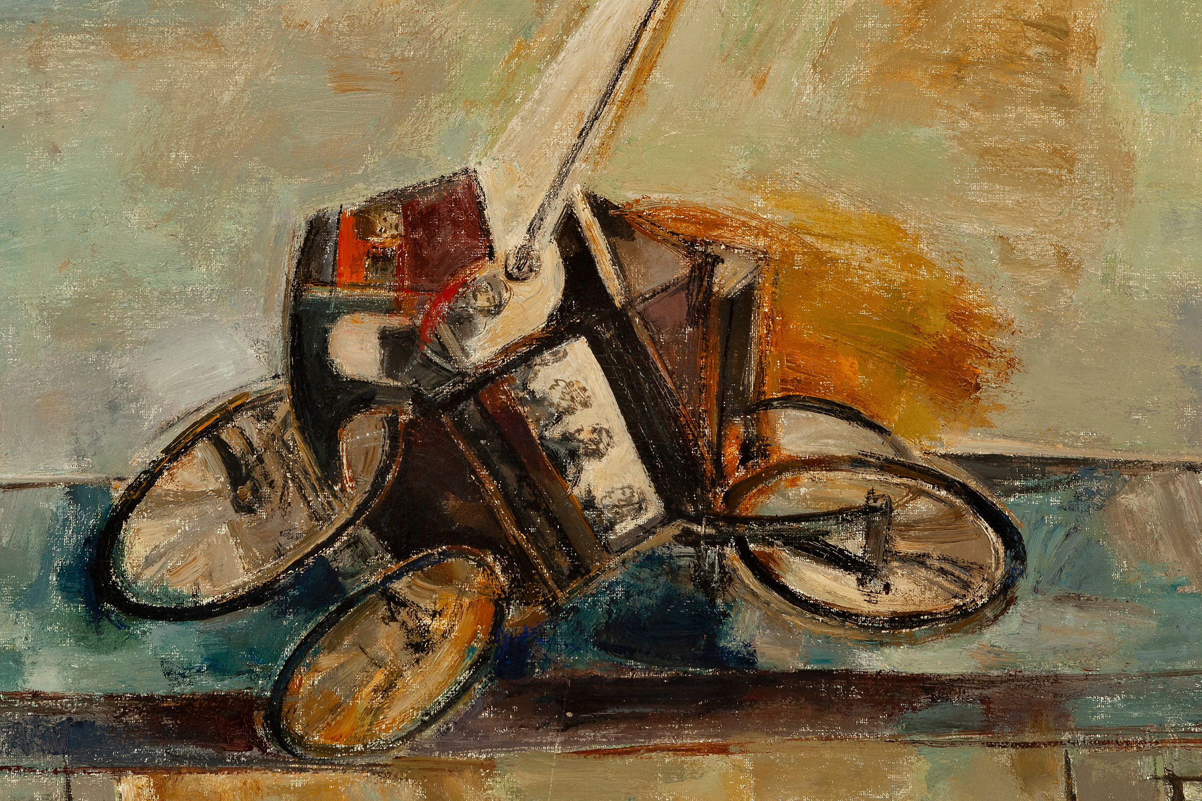 GUILLERMO ROUX (Buenos Aires, 1929-2021) ."The cart".Oil on canvas.Signed in the lower right - Image 4 of 6