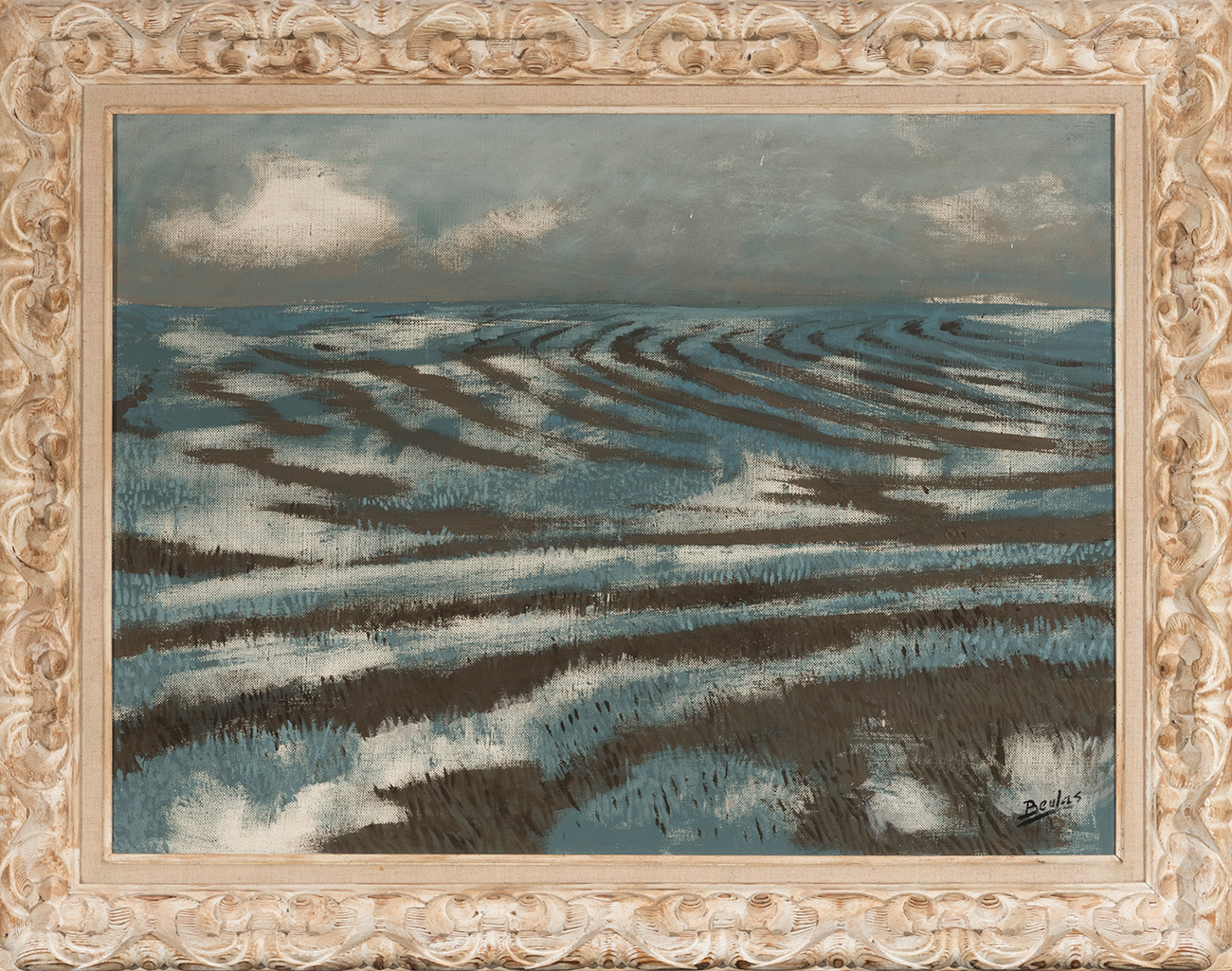JOSÉ BEULAS RECASENS (Santa Coloma de Farnés, Girona, 1921-2017)."Desertification".Oil on canvas. - Image 7 of 7
