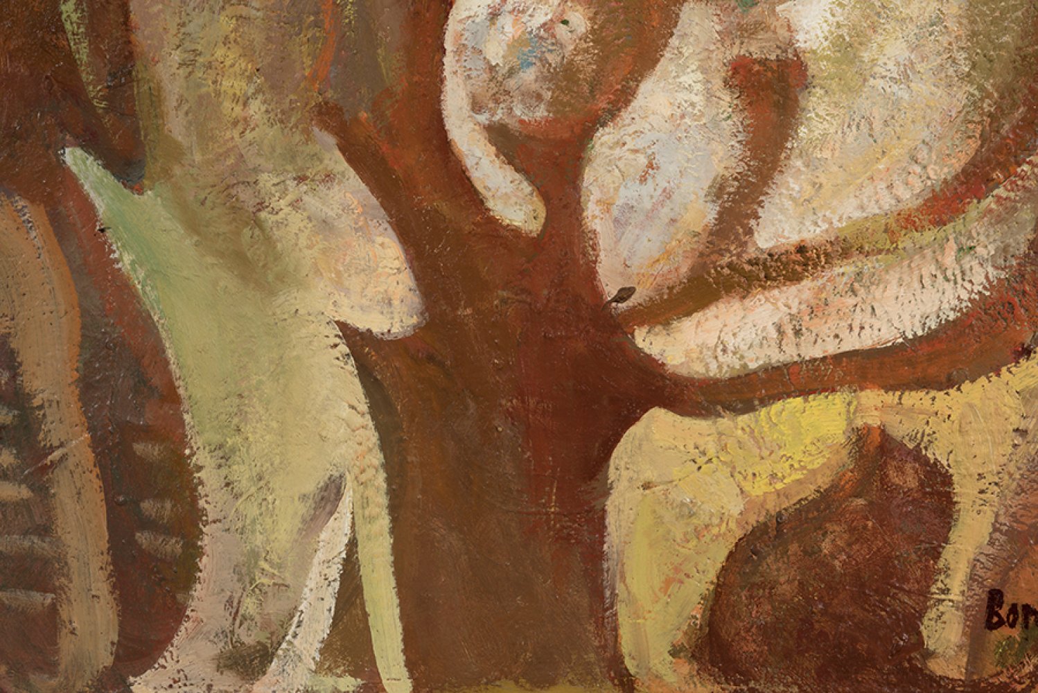 FRANCISCO BORES LÓPEZ (Madrid, 1898 - Paris, 1972)."L' Arbre", 1966.Oil on canvas.Signed in the - Image 2 of 7