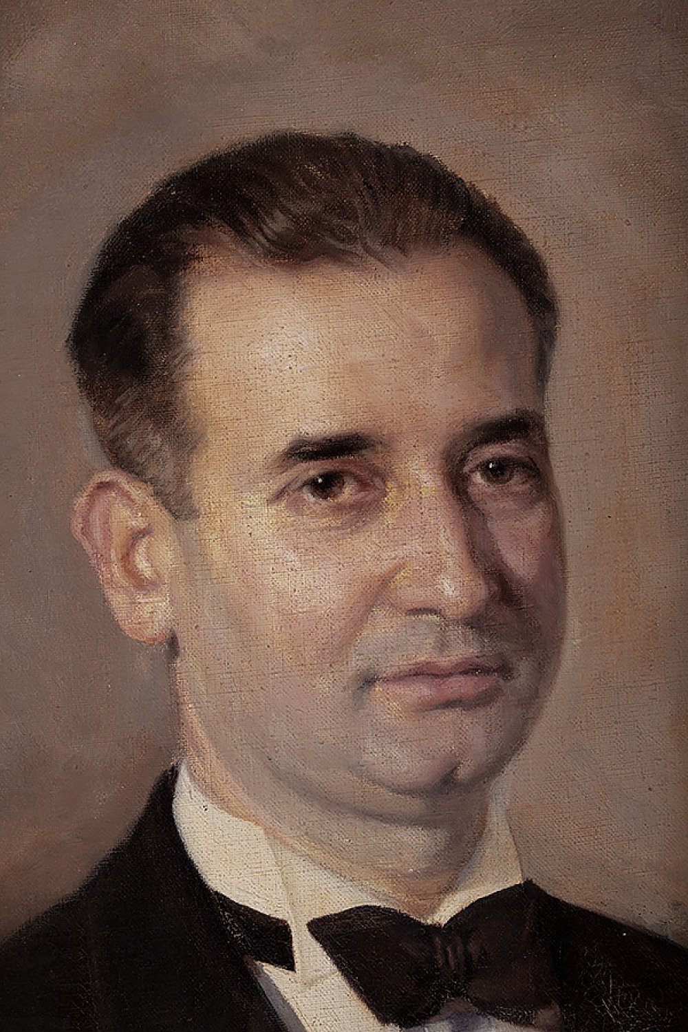 SANTIAGO DE LES (1898 - 1961, La Alcudia, Valencia)"Portrait of a gentleman.Oil on canvas.Signed - Image 2 of 5