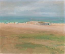 JOAQUÍN SÁENZ (Seville, 1931-2017)."Bateles Beach". 1987.Oil on canvas.Signed and dated in the lower